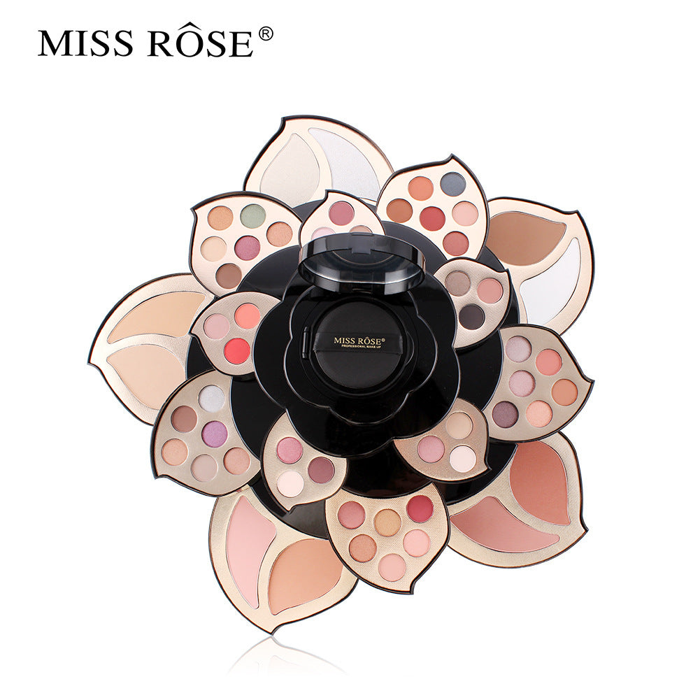 Full Makeup Set in Black Floral Palette - Multifunctional