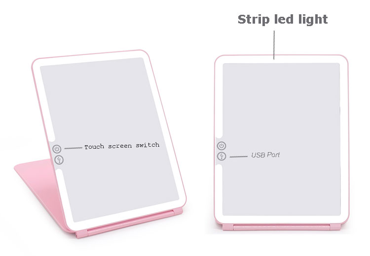 LED Makeup Mirror with Dimmable Light & 5X Zoom