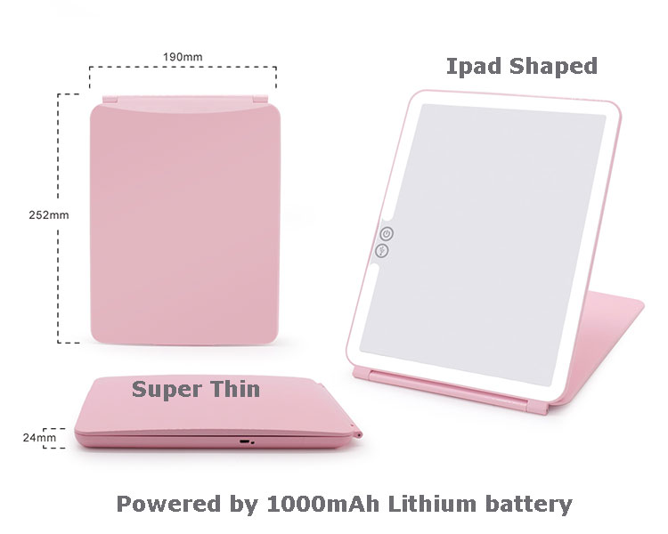LED Makeup Mirror with Dimmable Light & 5X Zoom