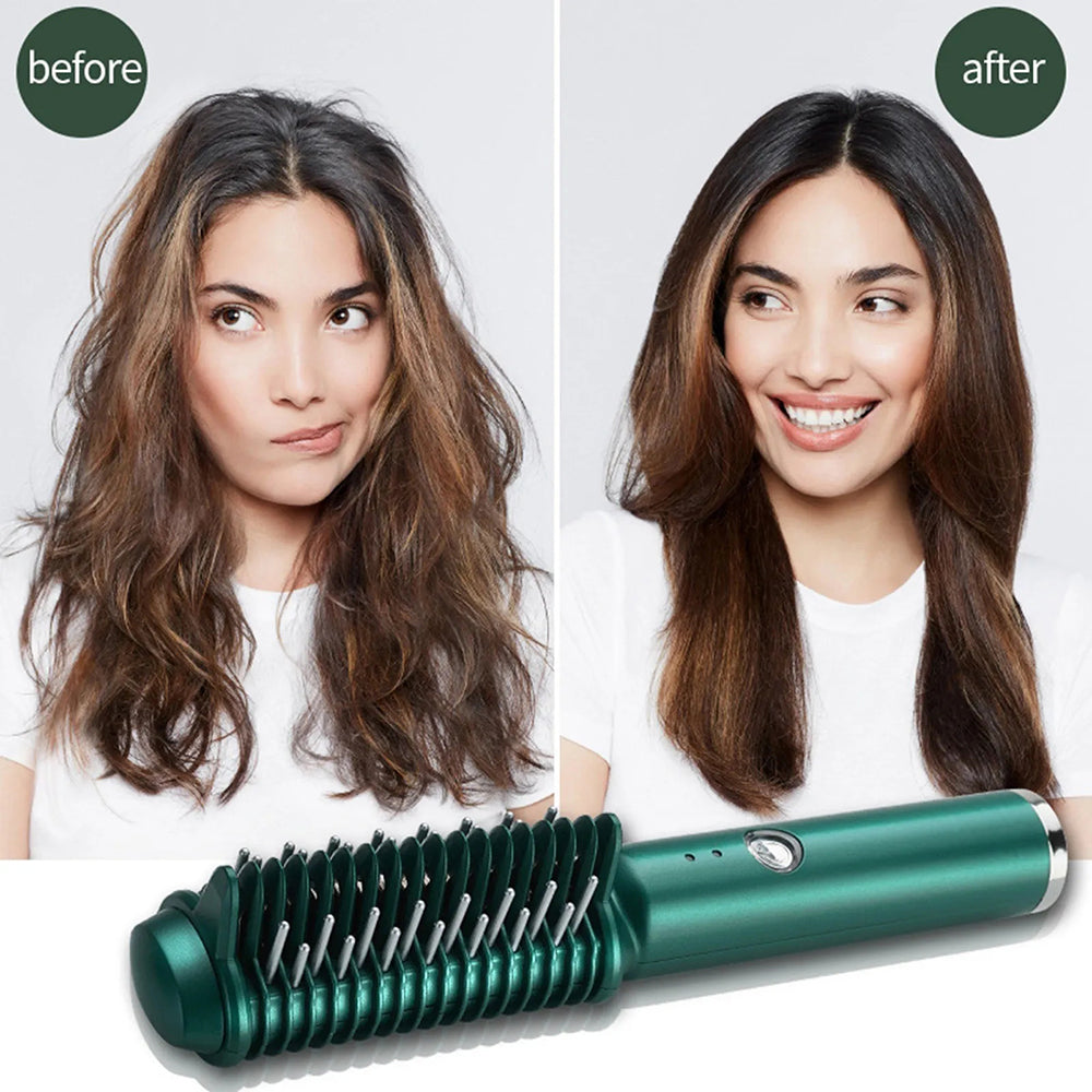 Electric Hair Comb - Straightener & Curler in One