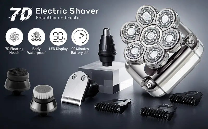 5-in-1 Wet & Dry Head Shaver Grooming Kit