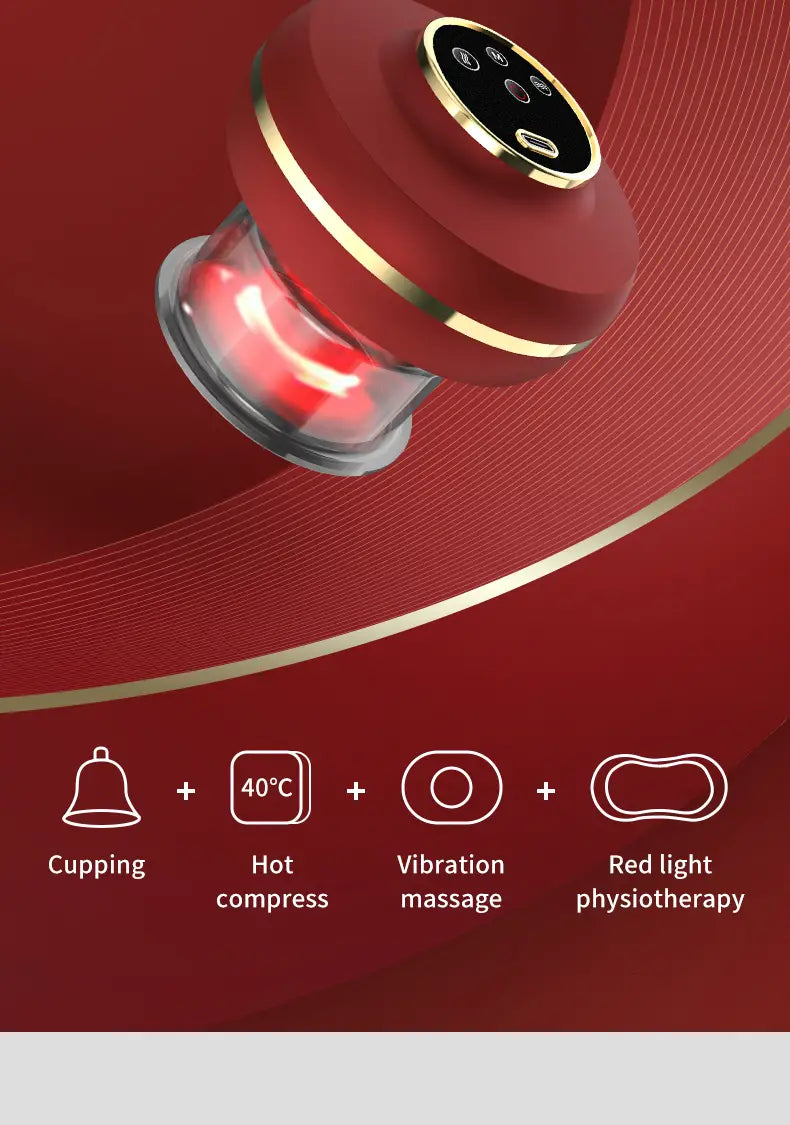 Electric Cupping Massager - Red Light Therapy for Pain Relief