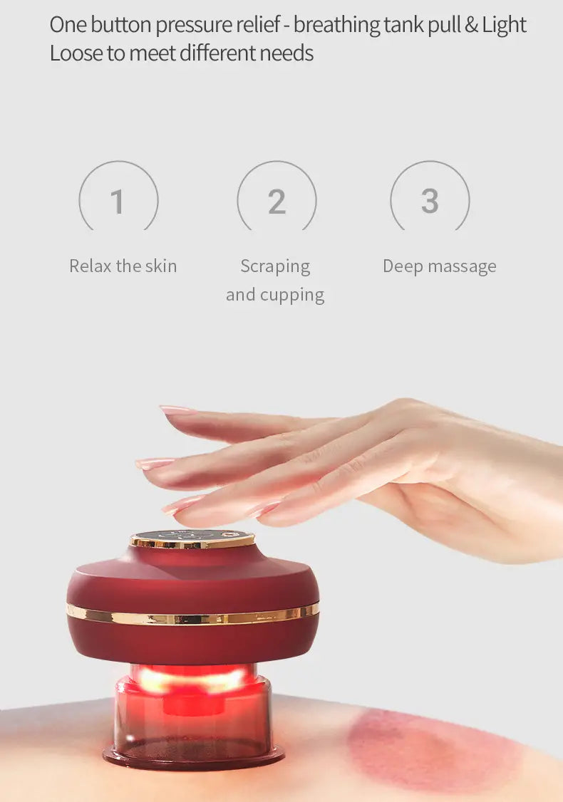Electric Cupping Massager - Red Light Therapy for Pain Relief