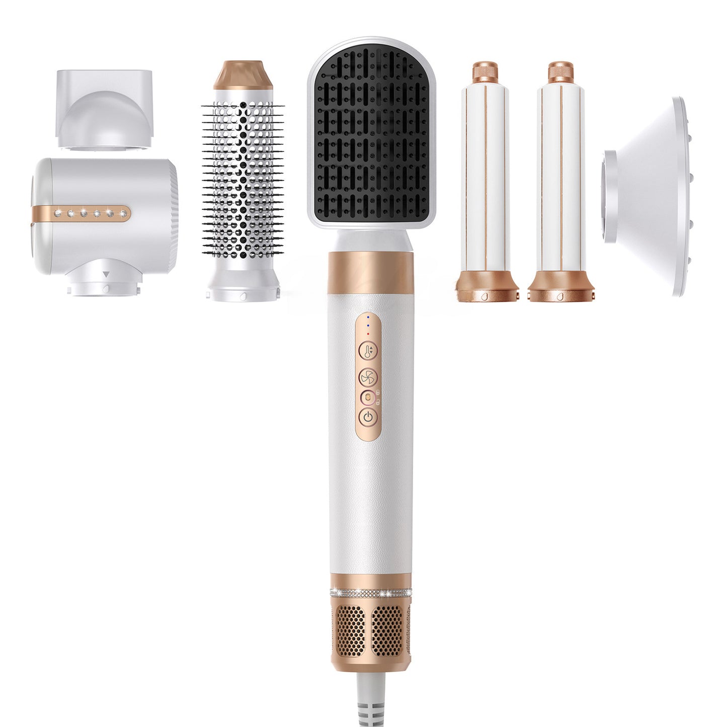 7-in-1 Hot Air Brush – Dryer, Curler & Straightener