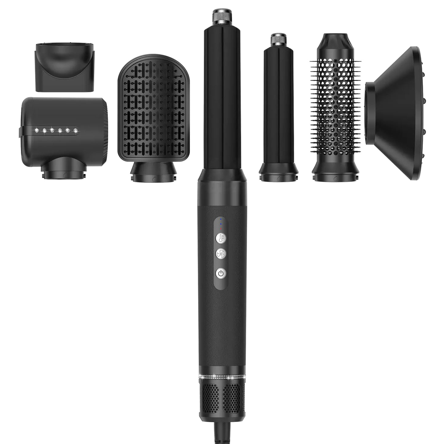 7-in-1 Hot Air Brush – Dryer, Curler & Straightener