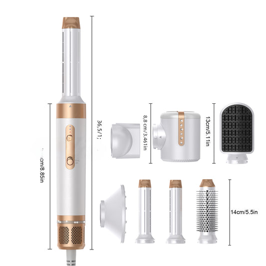 7-in-1 Hot Air Brush – Dryer, Curler & Straightener