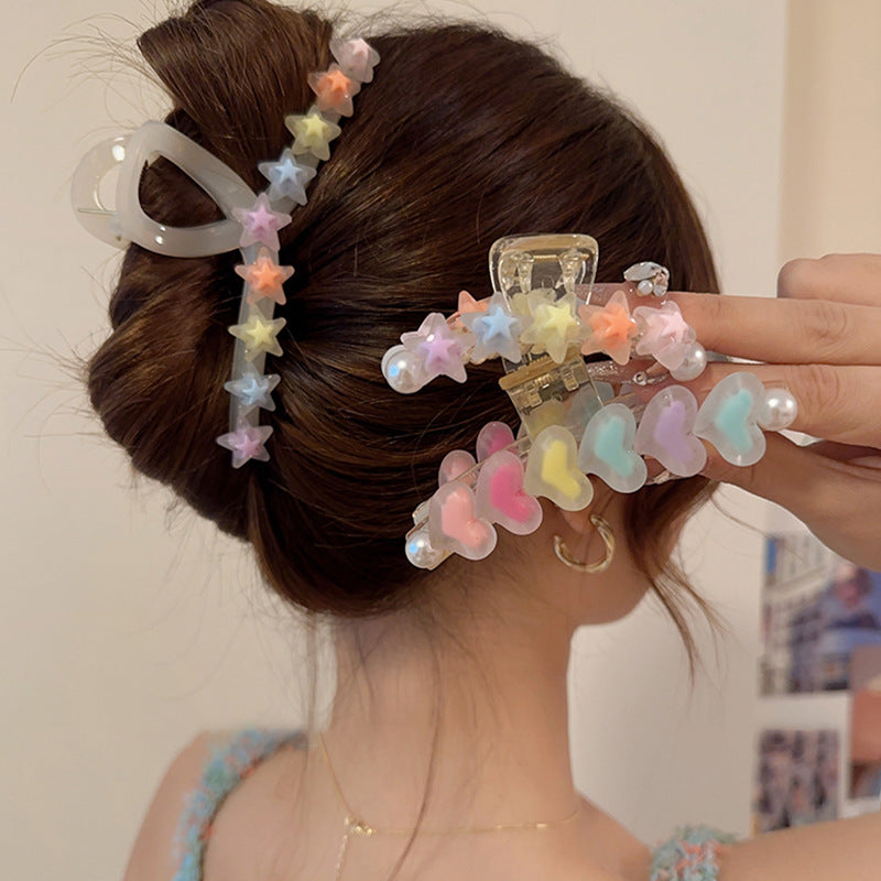 Cute Claw Clips - Sweet Heart & Star Designs